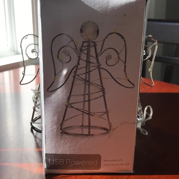Two Light Up Angels Decor Christmas USB & Angel Ornament - Picture 4 of 11
